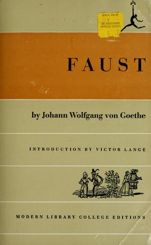Faust, Johann Wolfgang von Goethe